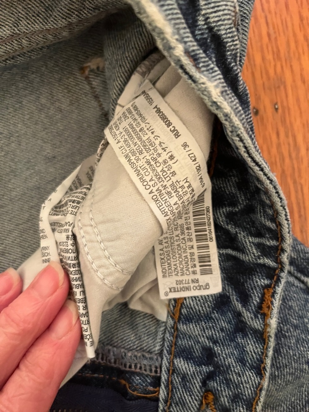 Zara Light Blue Distressed Denim Jeans - Picture 3 of 5